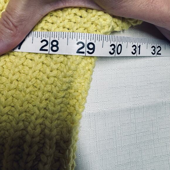 FREE PEOPLE Oversized Chunky Knit Sweater Women's Size M Yellow Casual Cozy Fall - Picture 10 of 11